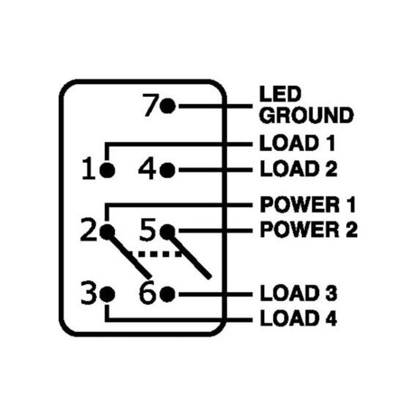 Blue Sea Systems Switch Contura DPD On-On