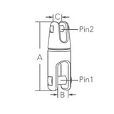 C Quip Anchor Connector Single Swivel 1350kg 96mm