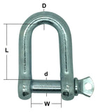 D Shackle Comm Galvanised