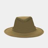 Brown wide-brimmed hat on a light gray background
