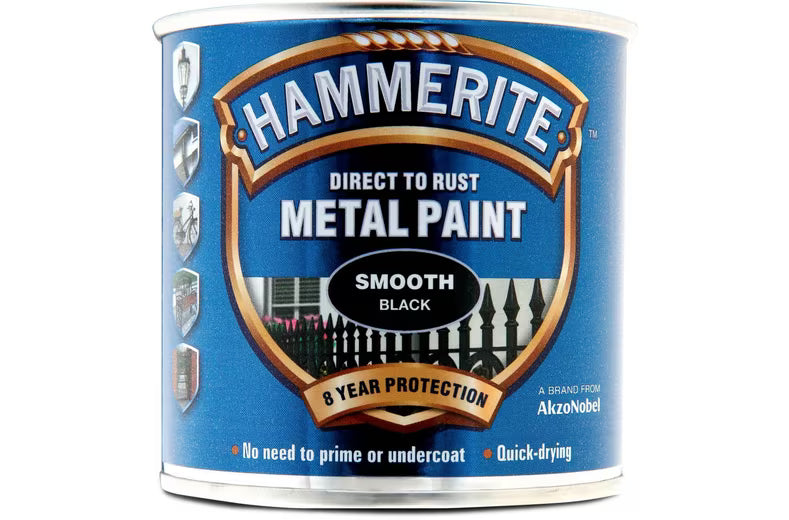 Hammerite Smooth Metal Paint 250ml – Direct to Rust Protection