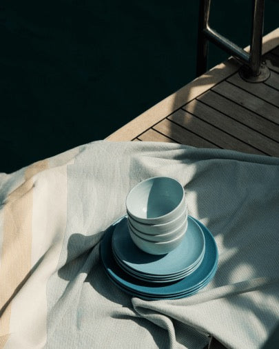 Shades of blue Melamine Dining Set