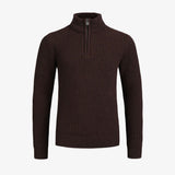 JR Mons half zip, Carob Brown Mélange