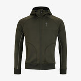 Levo Rib Hoodie, Khaki Green