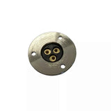 Seaworld/Trem Plug & Socket 5 Amp 3 Pin Chrome 42mm