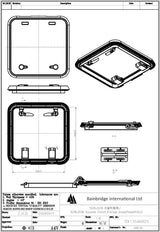 Aqua Marine Classic 60 Storm Deck Hatch Flanged - 598mm x 598mm
