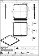 Aqua Marine Classic 60 Storm Deck Hatch Flanged - 598mm x 598mm