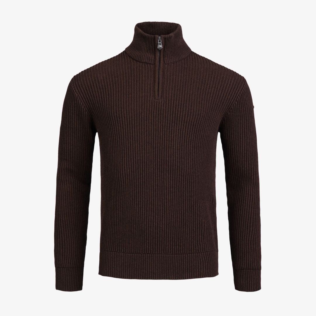 Mons Half Zip, Carob Brown Mélange