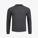 Mons Roundneck LS, Dk Grey Melange