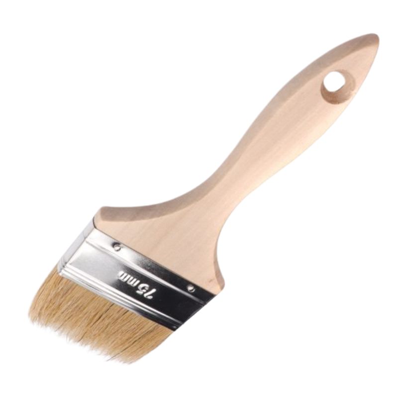 Kana White Bristle Paint Brush with Wooden Handle