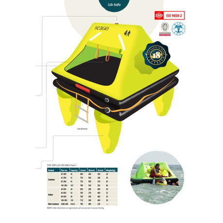 Seago Liferaft Sea Cruiser + ISO9650-1 T2