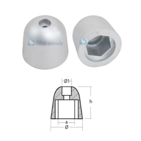 Tecnoseal Side Power Anode Dome
