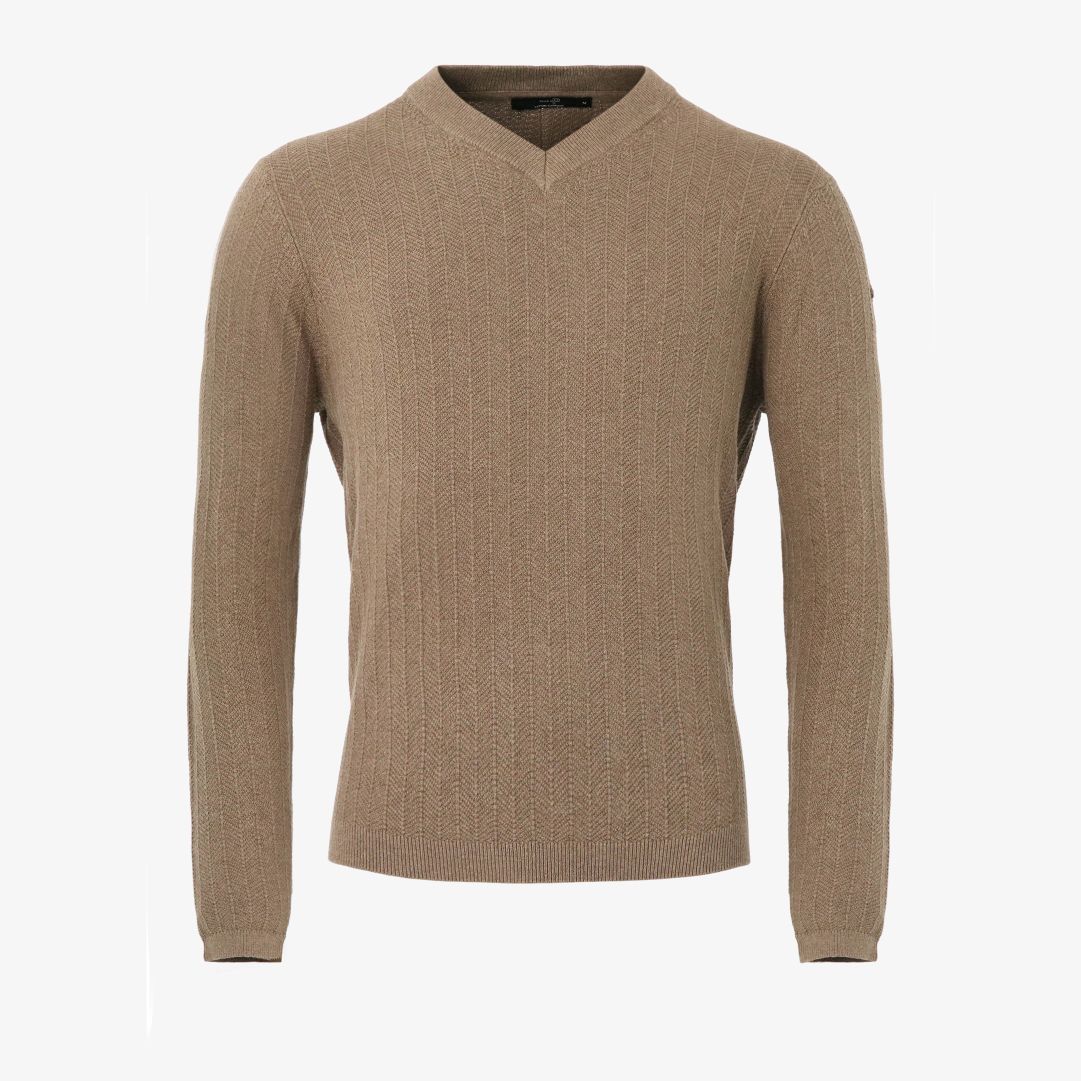 Pelle P Tiller Herringbone V-neck
