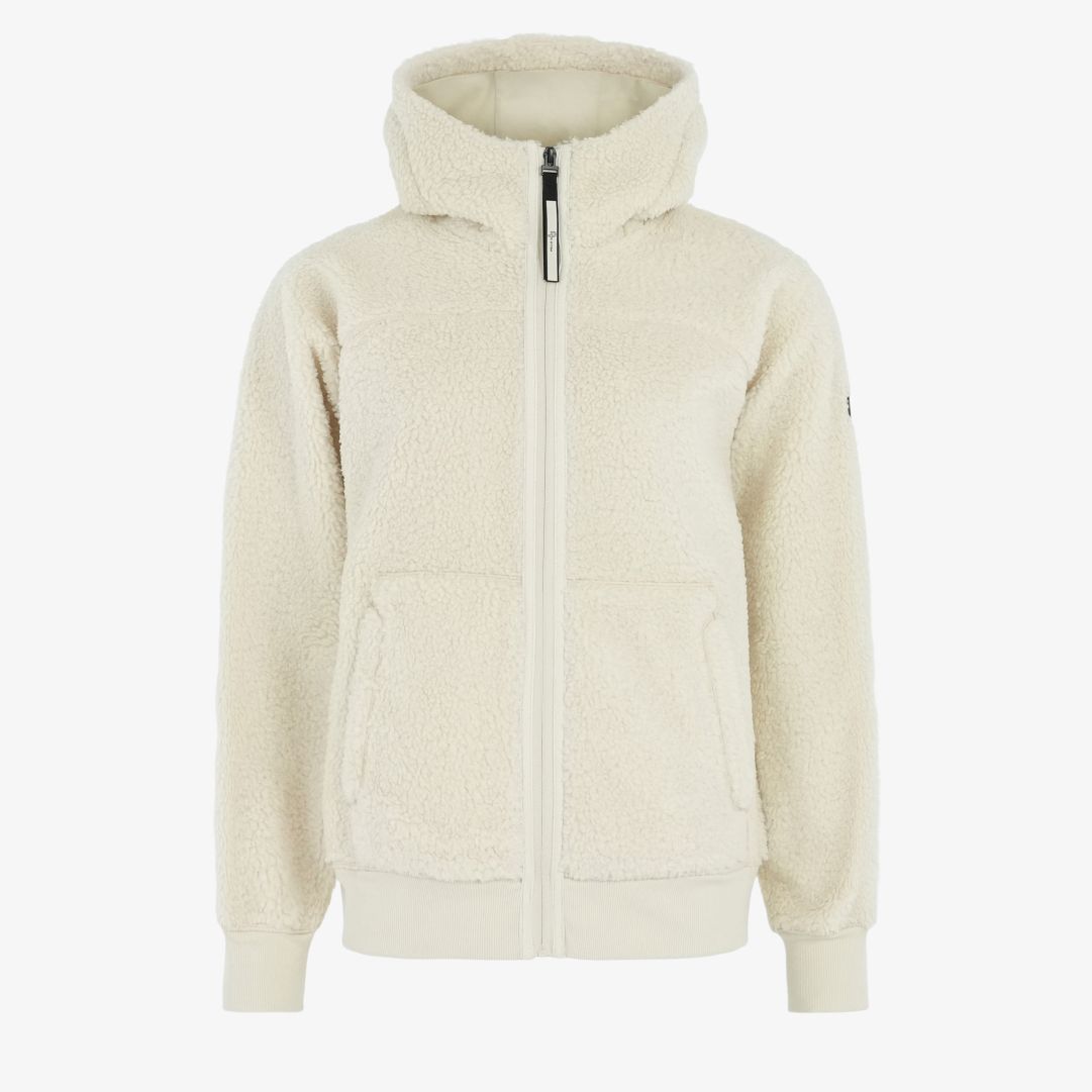 W Alpage Zip Hood, Cream white