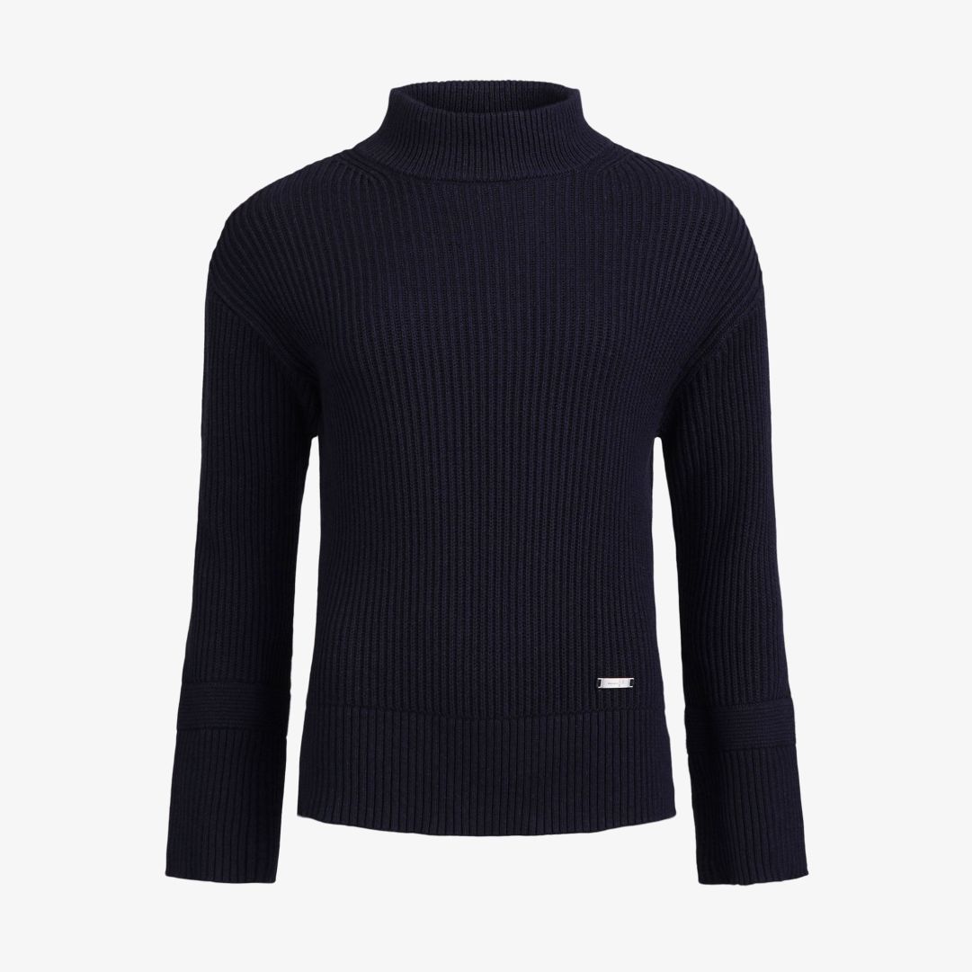 W Mons Funnel Neck, Dk Navy Blue