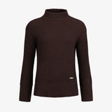 W Mons Funnel Neck, Carob Brown Mélange