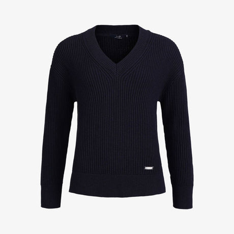 W Mons V-neck LS, Dk Navy Blue