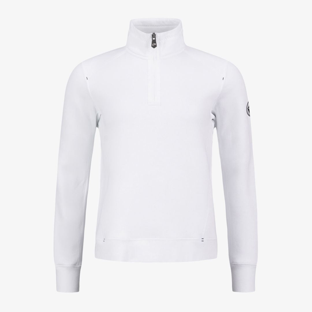 W P-Half Zip, White