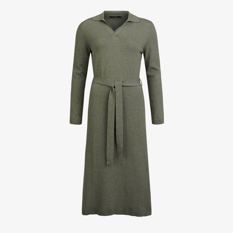 W Tiller Polo dress, Kombu Green Mélange