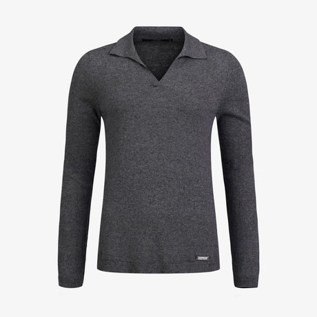 W Tiller Polo, Dk Grey Melange