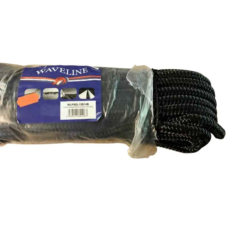 Waveline Pre-spliced Dock line Black 16mm x 10m