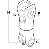 Anchor Swivel AISI Stainless Steel 6 - 8mm