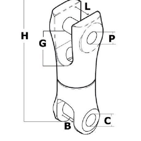 Anchor Swivel AISI Stainless Steel 6 - 8mm