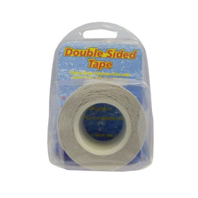 Roll of double-sided tape in packaging with 'Double-Sided Tape' text on a white background