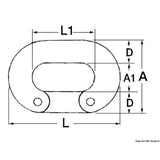 Connecting link dimensions