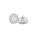 Tecnoseal Quick Bow Thruster Anode  TQ18500 50D x 32Hmm Zinc
