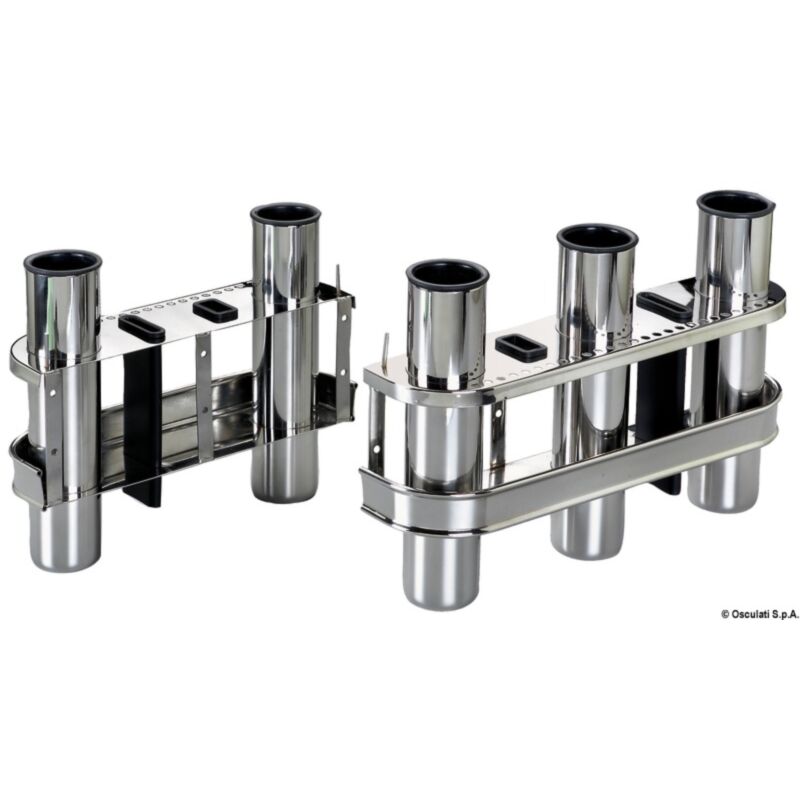 Stainless Steel Bulkhead Rod Holder (2 rods) with Knife / Scissor Recess