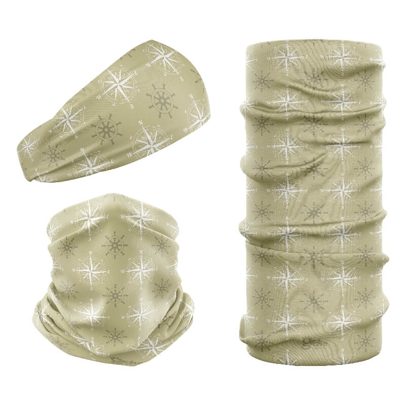 Giraffe Snood Multifunctional Headwear - Cream Compass