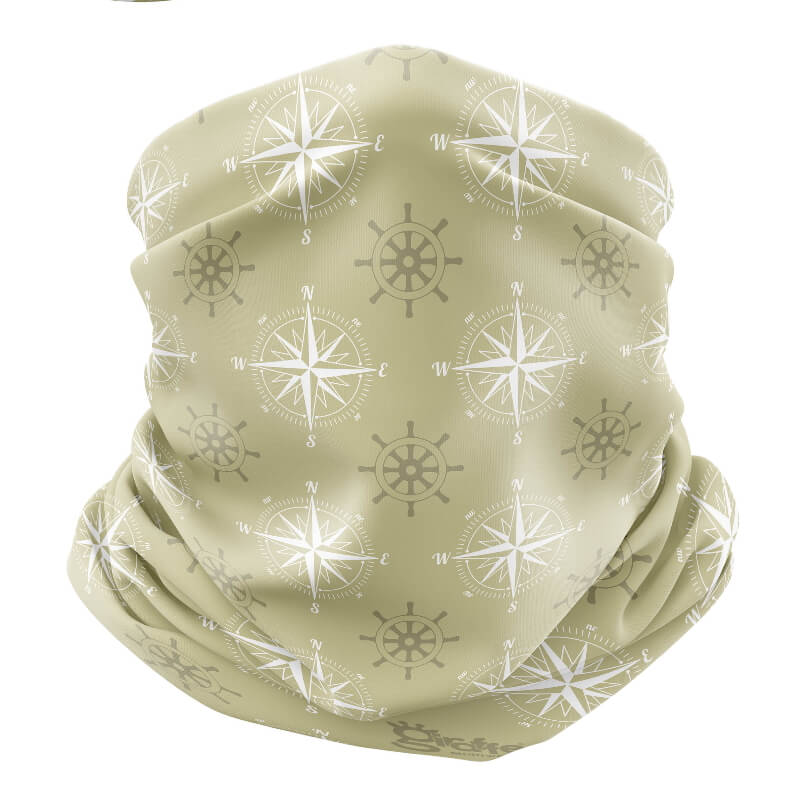 Giraffe Snood Multifunctional Headwear - Cream Compass