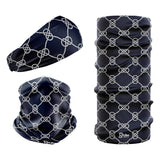 Giraffe Snood Multifunctional Headwear - Navy Knots