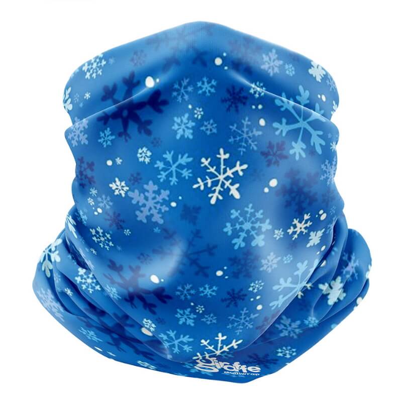 Giraffe Snood Multifunctional Headwear - Blue Snowflake