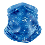 Giraffe Snood Multifunctional Headwear - Blue Snowflake