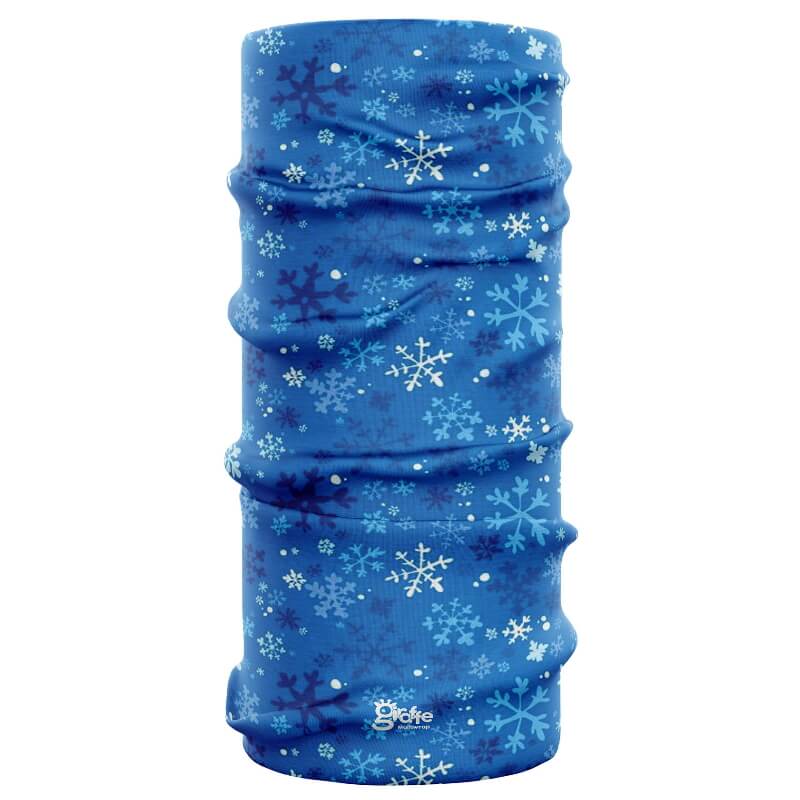 Giraffe Snood Multifunctional Headwear - Blue Snowflake