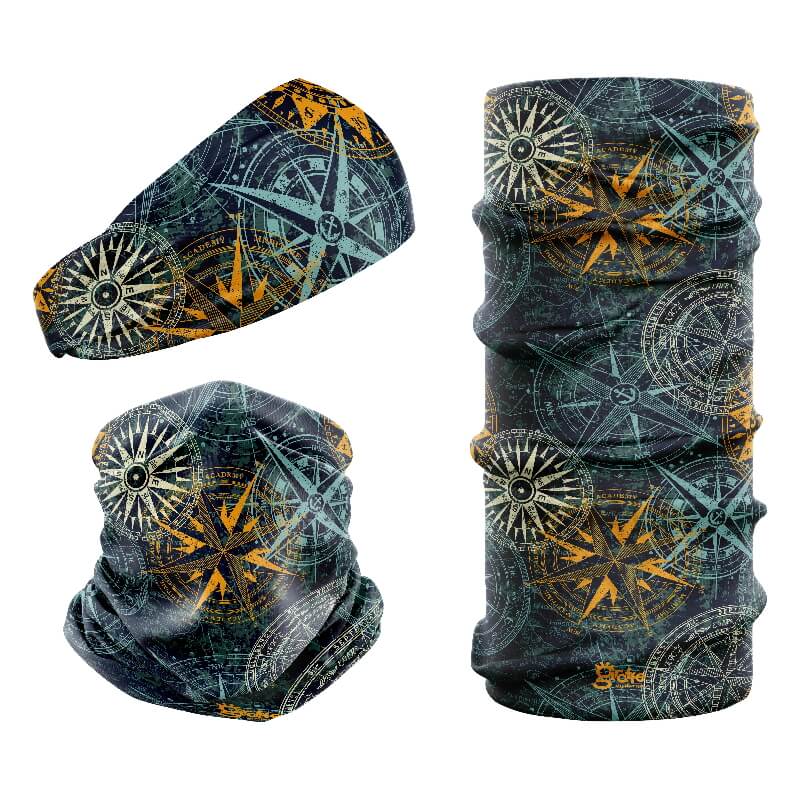 Giraffe Snood Multifunctional Headwear - Vintage Compass
