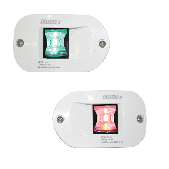 Lalizas FOS LED 12 Set Port &amp; Starboard Light side recessed mount 112.5°