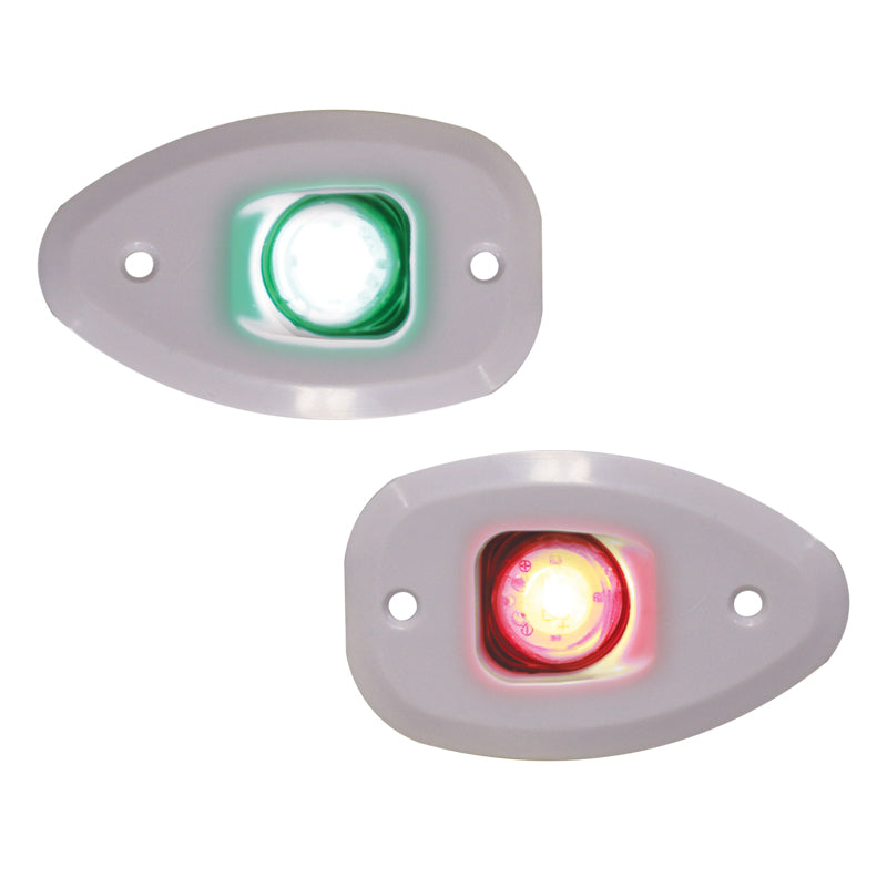 Lalizas MICRO LED 12 Starboard &amp; Port Lights 112,5°, Side &amp; Flush mounted, Set