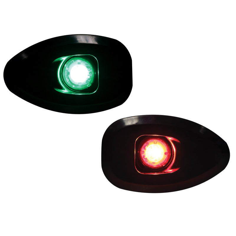 Lalizas MICRO LED 12 Starboard &amp; Port Lights 112,5°, Side &amp; Flush mounted, Set
