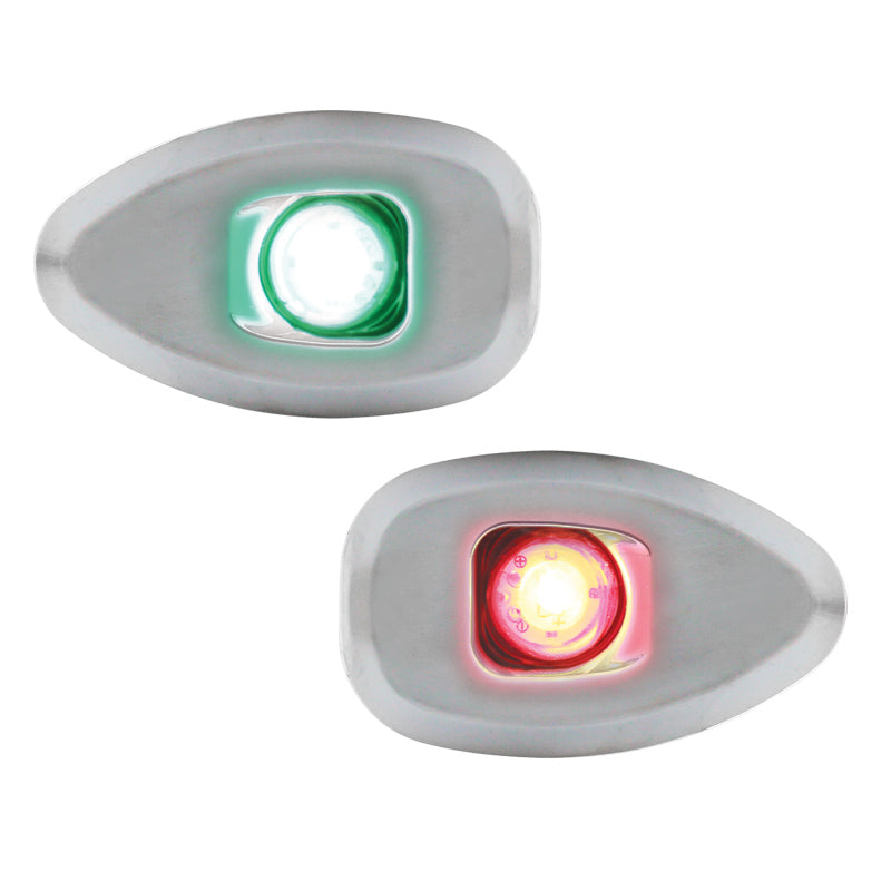 Lalizas MICRO LED 12 Starboard &amp; Port Lights 112,5°, Side &amp; Flush mounted, Set