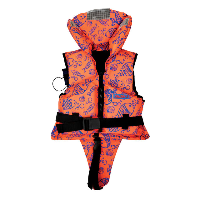 Lalizas LALIZAS Lifejackets 100N, ISO 12402-4:2020 Fluo Orange with Aquatic Pattern
