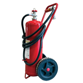Lalizas Fire Extinguisher Wheeled,PFOS/PFOA Free25L,Stored Pressure,w/Hose,Horn&amp;Nozzle,SOLAS/MED(EN,FR,ES,PT