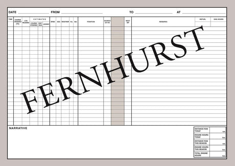 Fernhurst Log Book for Cruising Sail (Paperback) Wiley