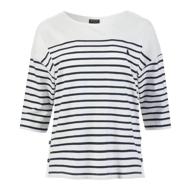 Musto Women's Falmouth Striped Top White/Navy Size 8