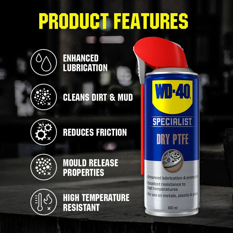 WD-40 Specialist Dry PTFE Lubricant 400ml
