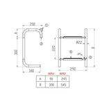 Waveline Pontoon Ladder 2 Step 545mm