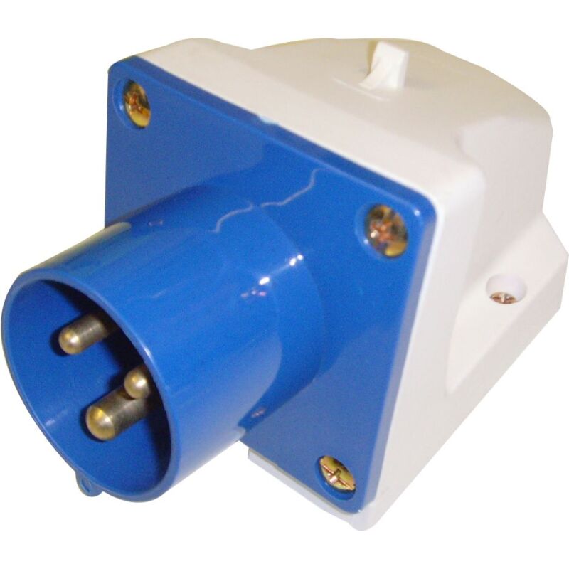 Shore Power Low Profile Panel Inlet Male 16A 220V Splashproof to IP44