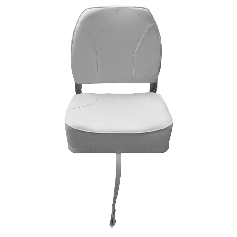 Waveline Deluxe Low Back Folding Boat Seat Grey